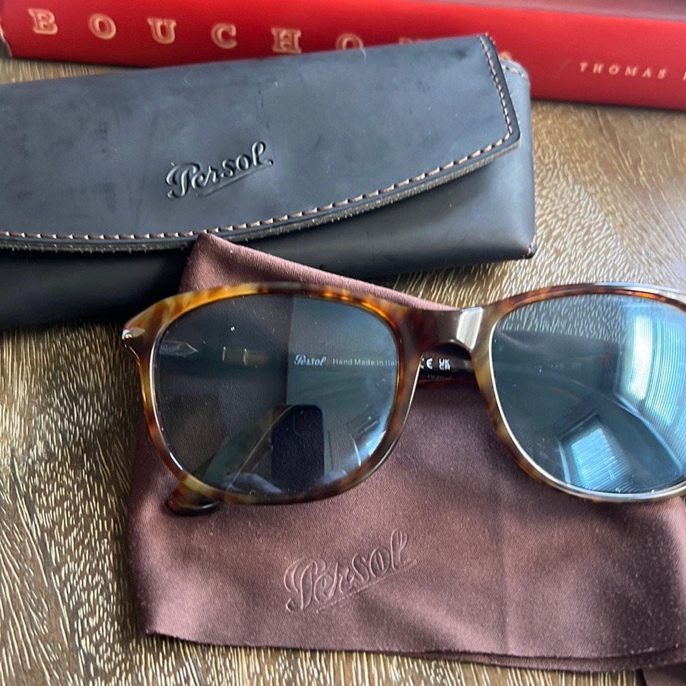 Persol Brown with Blue Lenses in very good condition